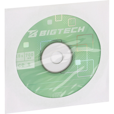 Диск CD-R BigTech 700 МБ 48x конверт YCDRB005