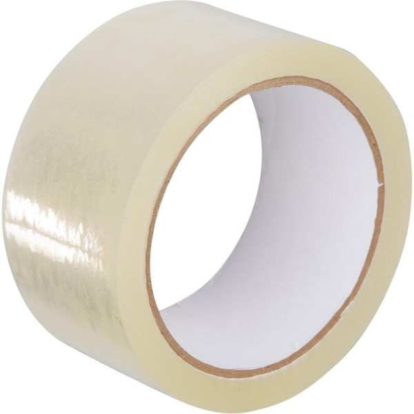 Клейкая лента упаковочная 48ммх66м 38мкм, прозрачная (6 штук в упаковке)