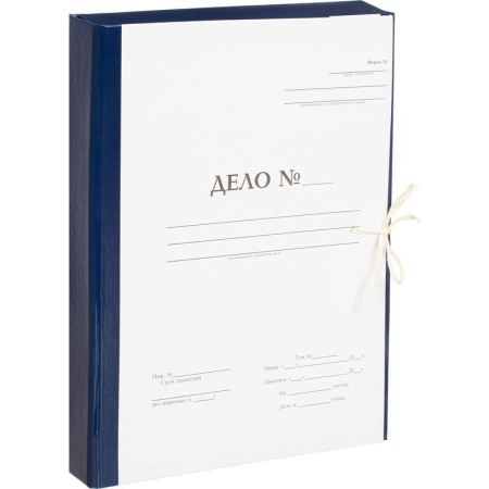 Папка архивная Attache A4 из картона/бумвинила белая 50 мм (складная, 4 х/б завязки, до 500 листов)