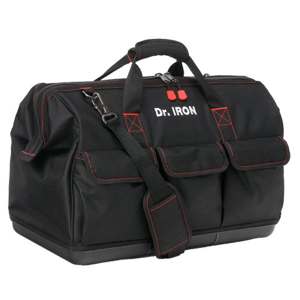 Сумка для инструмента с пластиковым дном с ремнем 51х26х39 Dr.IRON  (DR1029)