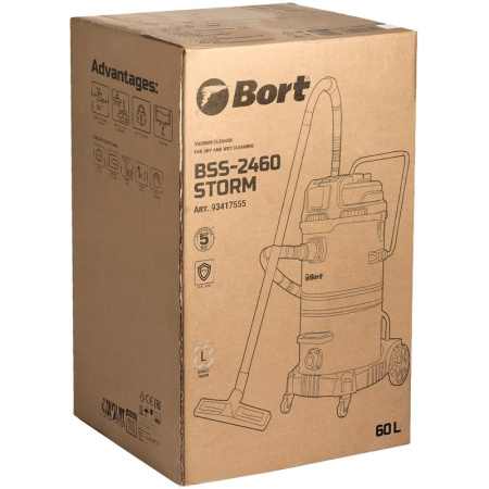 Пылесос строительный Bort BSS-2460-STORM (93417555)
