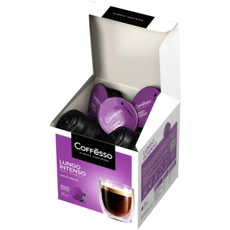 Кофе в капсулах Coffesso Lungo Intenso dolche gusto (16 штук в упаковке)