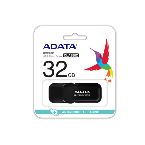 Флеш-память USB 2.0 32 ГБ A-DATA UV240 (AUV240-32G-RBK)