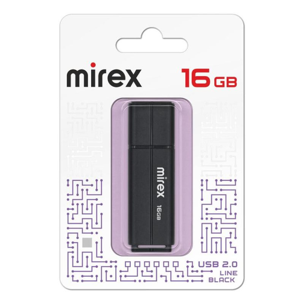 Флешка USB 2.0 16 ГБ Mirex Line (13600-FMULBK16)