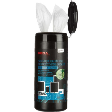 Салфетки ProМEGA Оffice Prof. 50 влажных + 50 сухих Салфетки ProМEGA Оffice Prof. 50 влажных + 50 сухих