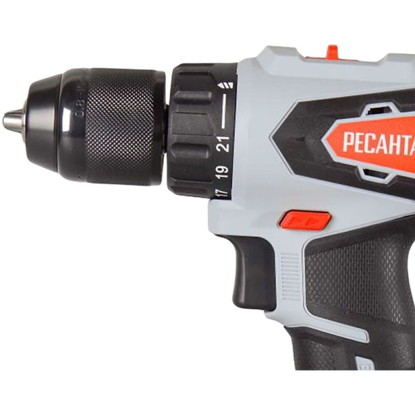 Дрель-шуруповерт аккумуляторная Ресанта ДА-20-2ЛК-Б бесщеточная 2 АКБ x   Li-ion (20 В, 2 Ач)+ЗУ в кейсе (75/14/10)