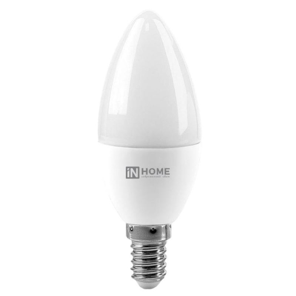 Лампа светодиодная In Home LED-СВЕЧА-VC свеча 6Вт 4000K 570Лм 220В  4690612020396