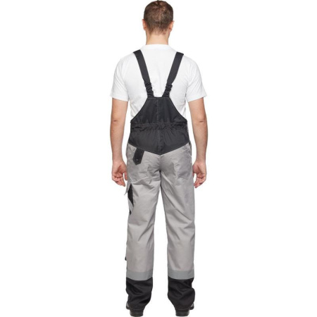 Костюм рабочий летний мужской л21-КПК с СОП серый/черный (размер 44-46, рост 170-176)