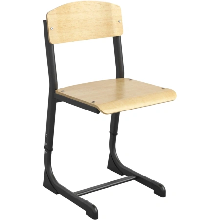 Стул ученический Комус Мебель натуральный/антрацит регулируемый рост 3-5