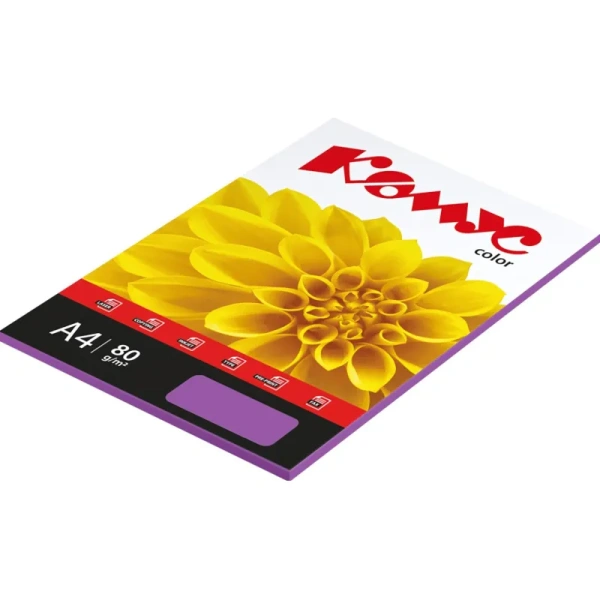 Бумага цветная для печати Комус Color лиловая интенсив (А4, 80 г/кв.м,  50 листов) Бумага цветная для печати Комус Color лиловая интенсив (А4, 80 г/кв.м,  50 листов)