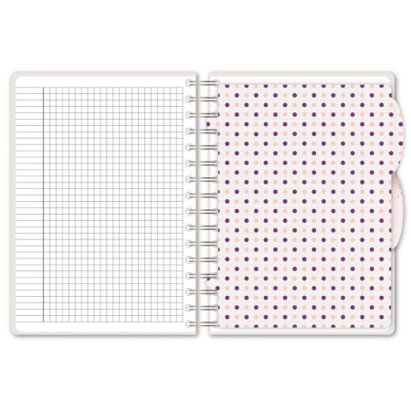 Бизнес-тетрадь Attache Selection Flower Dreams A5 140 листов белая в клетку на спирали (170х205 мм)