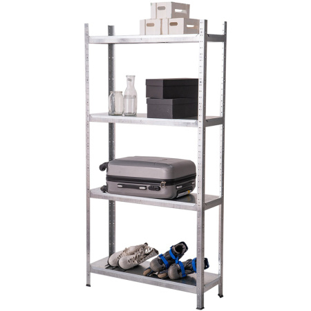 Стеллаж металлический HIT оцинкованный (4 полки, 912х400х1824 мм)