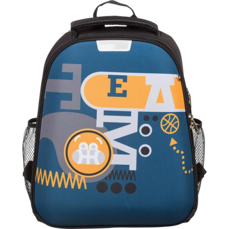 Ранец №1 School Light Team анатомический черный с двумя отделениями