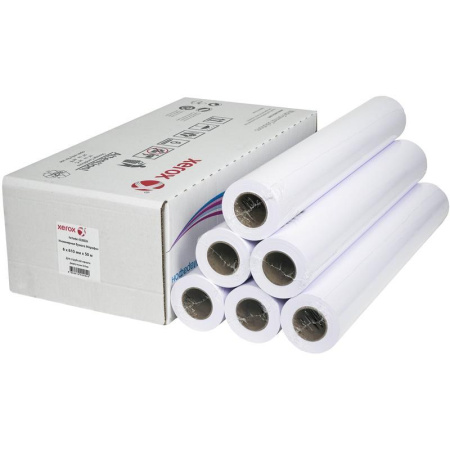 Бумага широкоформатная Xerox (80 г/кв.м, длина 50 м, ширина 610 мм,  диаметр  втулки 50.8 мм)