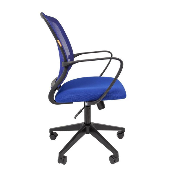 Кресло офисное Chairman 698 синее (сетка/ткань, пластик)