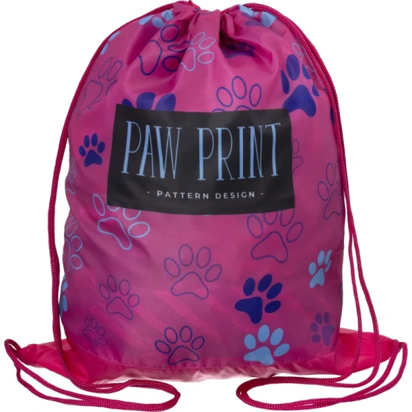 Сумка для сменной обуви цветная, ткань, дизайн СДС-3, ЛАПКИ