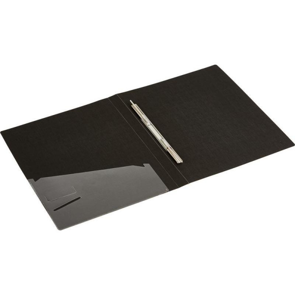 Папка-скоросшиватель с пружинным механизмом Attache пластиковая А4 черная (0.7 мм, до 150 листов)