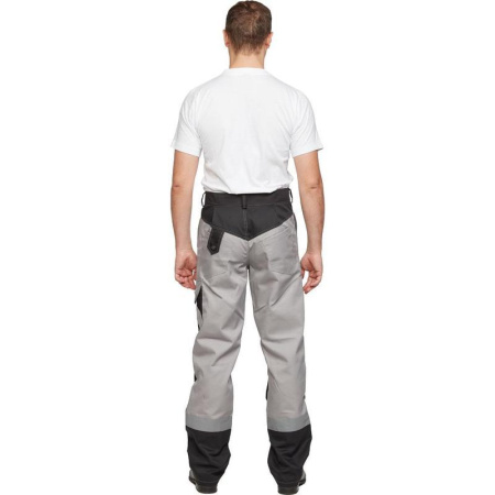 Костюм рабочий летний мужской л21-КБР с СОП серый/черный (размер 60-62, рост 170-176)