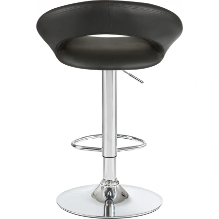 Стул барный Dobrin Mira чёрный/хромированный (искусственная кожа/металл)