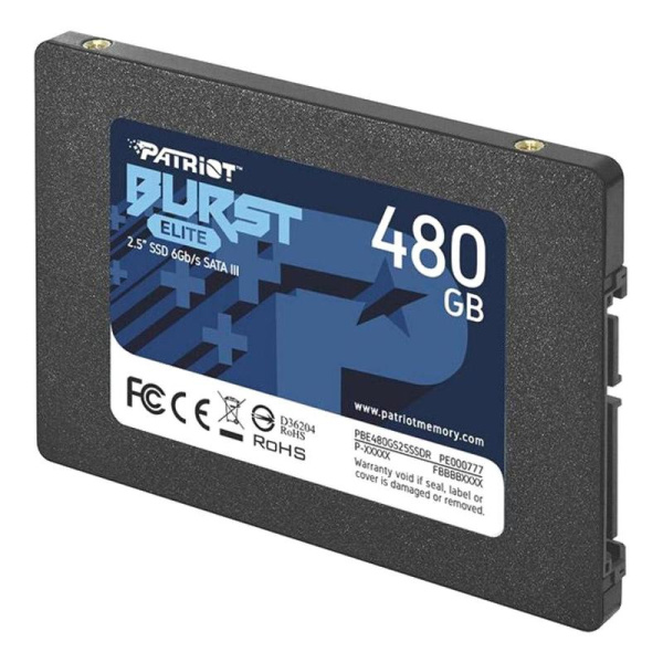 SSD накопитель Patriot BURST ELITE 480 ГБ (PBE480GS25SSDR)