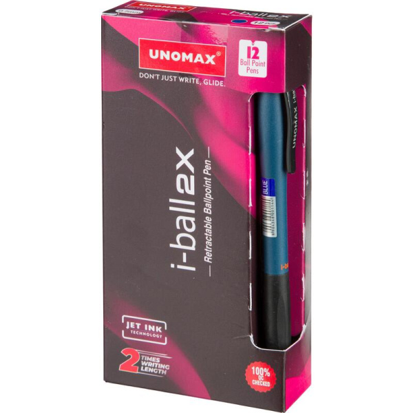 Ручка шариковая автоматическая Unomax I-ball синяя (толщина линии 0.3  мм)