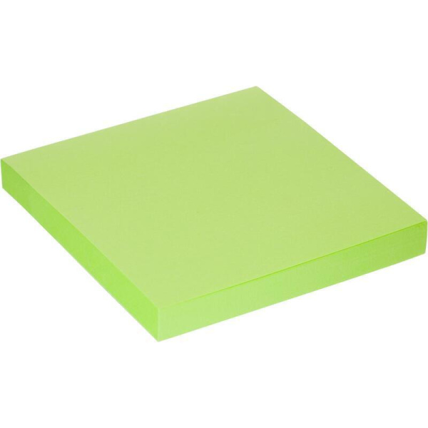 Стикеры Attache Selection Extra 76х76 мм неоновые зеленые (1 блок, 100  листов)