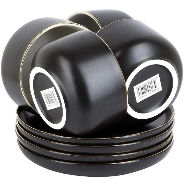 Набор чайный Nouvelle Home Royal line Night на 4 персоны фарфор (12  предметов)