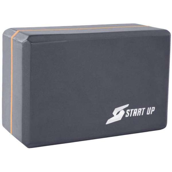 Блок для йоги Start up 22.8х15.2х10 см серый/оранжевый