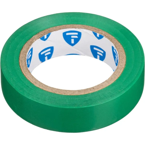 Изолента TOPFORT ПВХ 15 мм x 10 м зелёная (1687228)