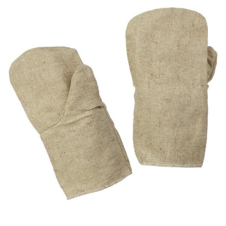 Рукавицы рабочие брезентовые огнеупорная пропитка (плотность 420 г/кв.м,  200 пар в упаковке)