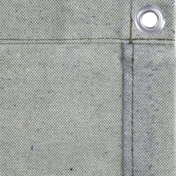 Тент-полог брезент ПВ 400 см x 6 м с люверсами хаки