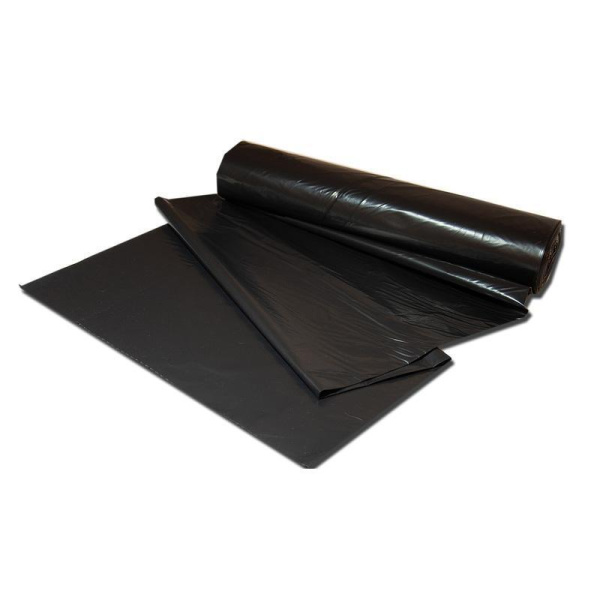 Мешки для мусора на 160 л Luscan черные (ПВД, 80 мкм, в рулоне 10 шт,  90х110 см)
