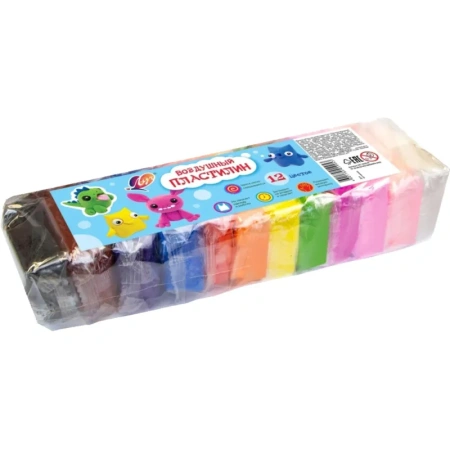 Пластилин легкий Луч 12 цветов 120 грамм