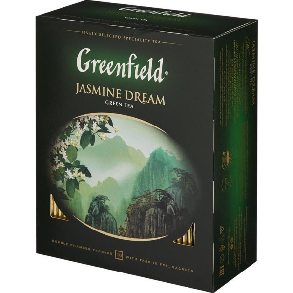 Чай Greenfield Jasmine Dream зеленый 100 пакетиков
