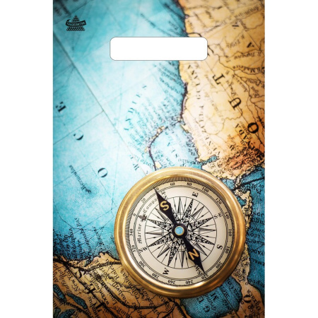 Пакет полиэтиленовый голубой 20х30 см с вырубной ручкой (100 штук в  упаковке)