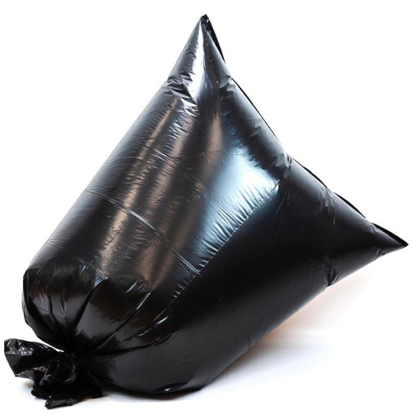 Мешки для мусора на 240 литров черные Mirpack (75 мкм, в рулоне 10 штук, 93х130 см)