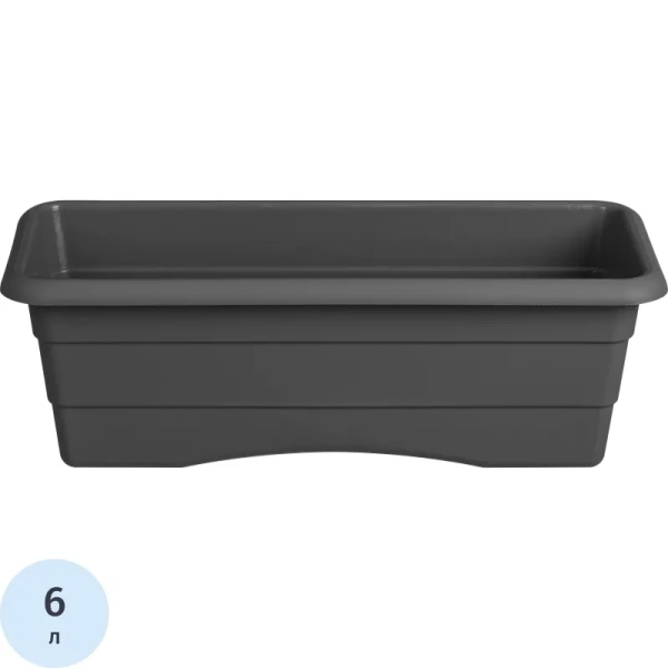 Ящик балконный Гарден №1 графит 40x17x14 см