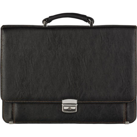 Портфель Алекс Авантаж из искусственной кожи черного цвета