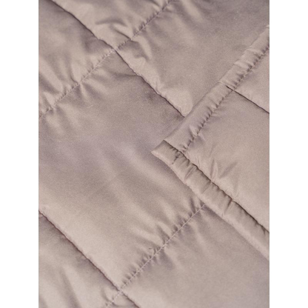 Одеяло KyuAr 180х200 см лебяжий пух/микрофибра стеганое (бежевое)