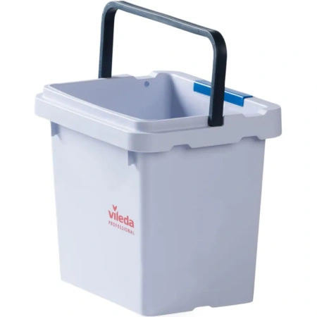 Ведро Виледа Ориго серый с синей клипсой 4,5л