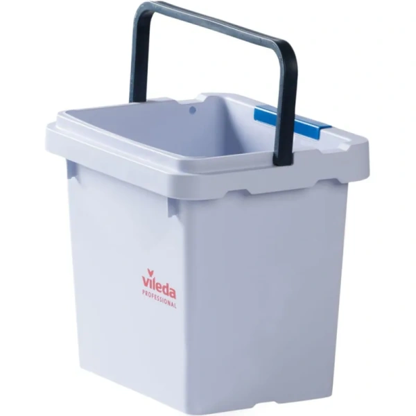 Ведро Виледа Ориго серый с синей клипсой 4,5л