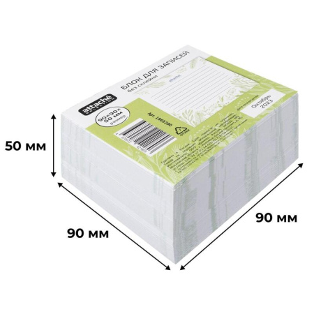 Блок для записей Attache Selection Флора 90x90x50 мм цветной  непроклеенный плотность 100 г/кв.м