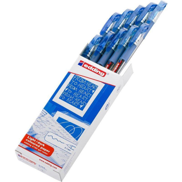 Ручка гелевая Edding 2185/3 синяя (толщина линии 0.7 мм)