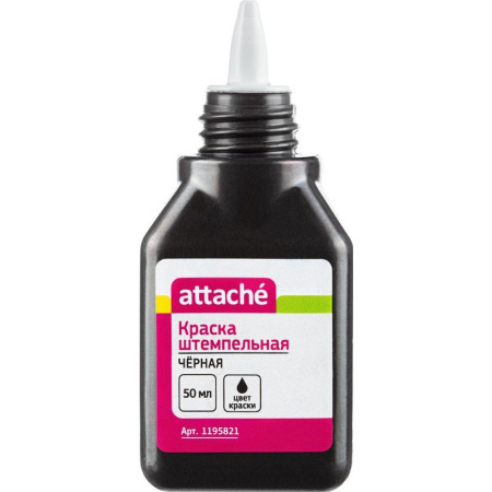 Краска штемпельная Attache черная на водной основе 50 г Краска штемпельная Attache черная на водной основе 50 г