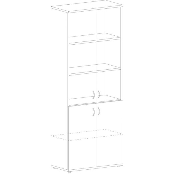 Шкаф для документов Imago со стеклом (белый, 770x365x1975 мм)