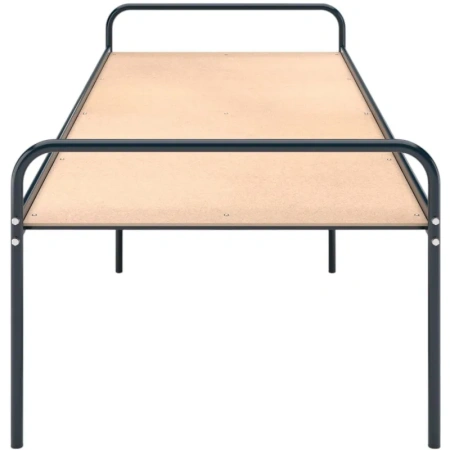 Кровать одноярусная Комус Мебель металлическая антрацит 820х596х1920 мм