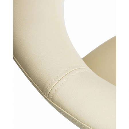 Стул барный Dobrin Mira кремовый/хромированный (искусственная  кожа/металл)