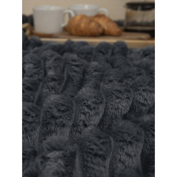 Плед Texrepublic Velvet фланель 200x200 см серый