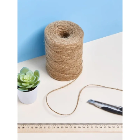 Шпагат джутовый полированный 1200 текс (длина 500 м, 0.56 кг в бобине)