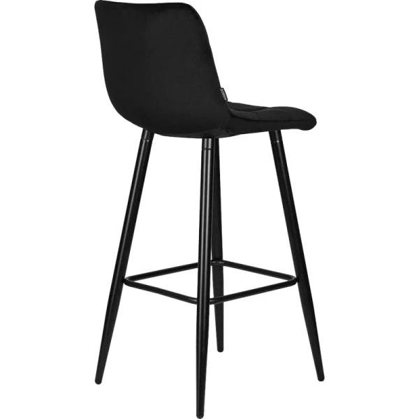 Стул барный Dobrin Nicole чёрный (велюр/металл)